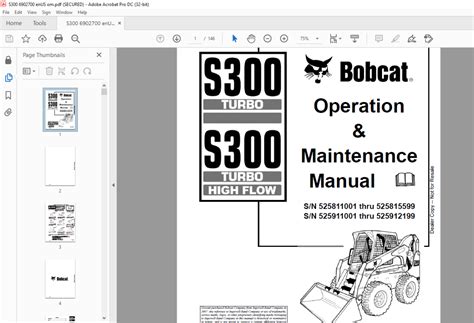 s300 bobcat manual free download